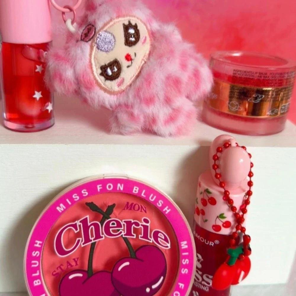 Y2K CHERRY‎ GIRL COQUETTE MAKEUP BUNDLE 🍒✨#7 PINK